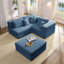 Ensemble de canapé modulaire surdimensionné rembourré et modulaire, ensemble de canapé de salon modulaire en forme de L de 118,2 po avec 6 coussins, canapé-lit combiné pour les salons, les appartements et les chambres à coucher-382640473