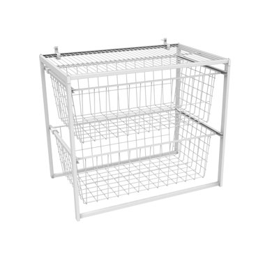 Wire 2-Drawer Storage Chest