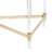Ozzy Gold Metal Console Table with Mirrored Top and Acrylic Legs 44" x 19" x 32"-110867531