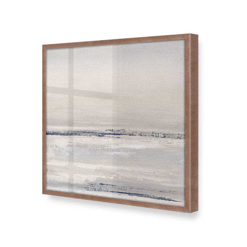 «Ethereal Tide V2 Abstract» sur papier, Encadré rose poudre, H 13,5 po x l 13,5 po