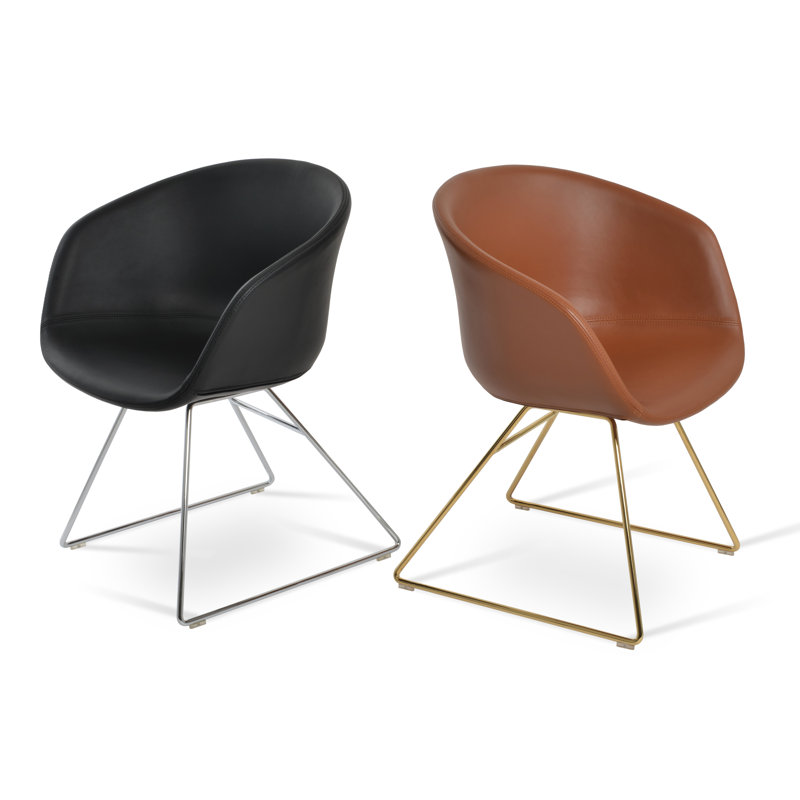 Fauteuil Tribeca, Or, Noisette