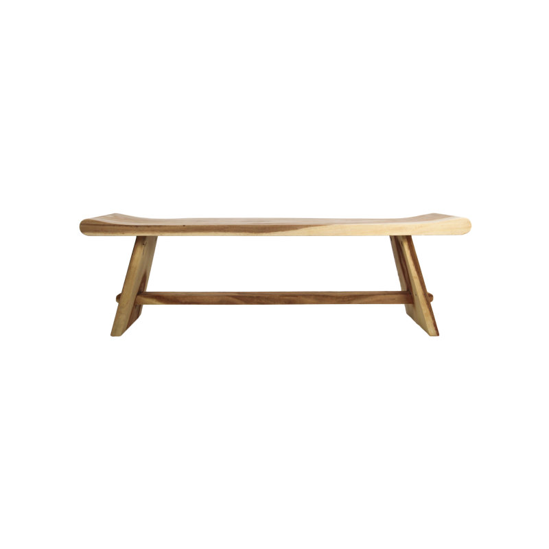 Yellow Pine Solid Wood Bench, H47cm x W150cm x D30cm