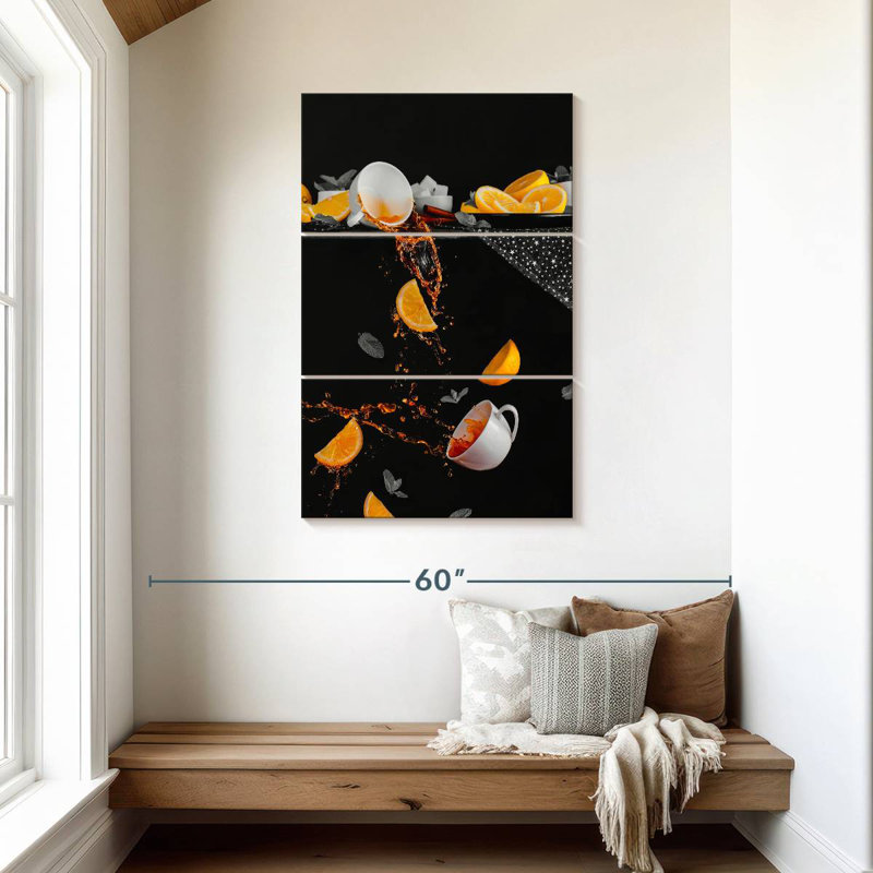 Yarlin Lemon Tea Splashes, 45" H x 28" W