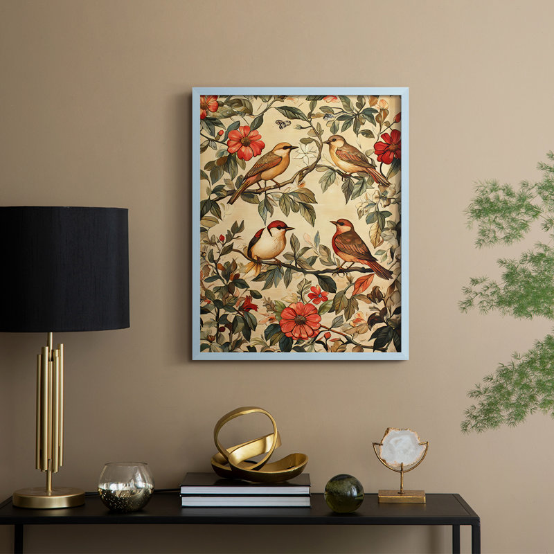 Série CXVIII de la série WG-MR-MRRIS - Reproduction encadrée de qualité supérieure - Prêt à être accroché - Aucun clou requis