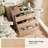 29.6'' W Rattan Nightstand With 3 Drawers, Modern Boho Bedside Table with Charging Station, USB, Type-C Port for Bedroom, Living Room & Entryway-1038107849