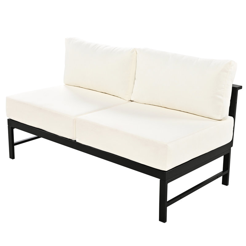 U-Shaped Outdoor For 6 - White Aluminum With Luxurious Cushions Gardens, Backyards And Balconies Simple Assembly Steps Cozy Seat Back Cushions, Suitable Areas, Easy