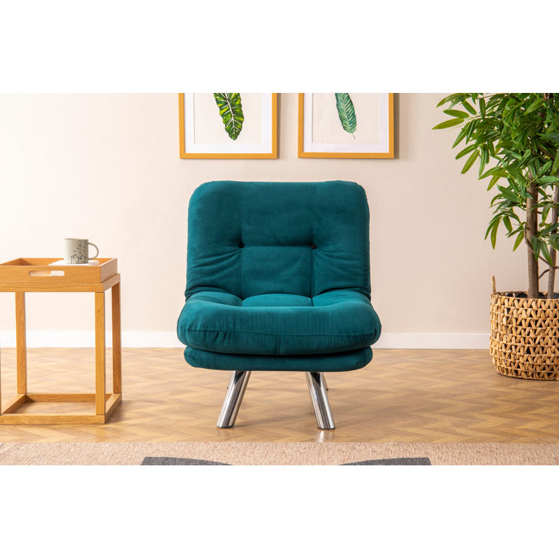 Fauteuil convertible l 43,7 po Haana, Tissu vert pétrole