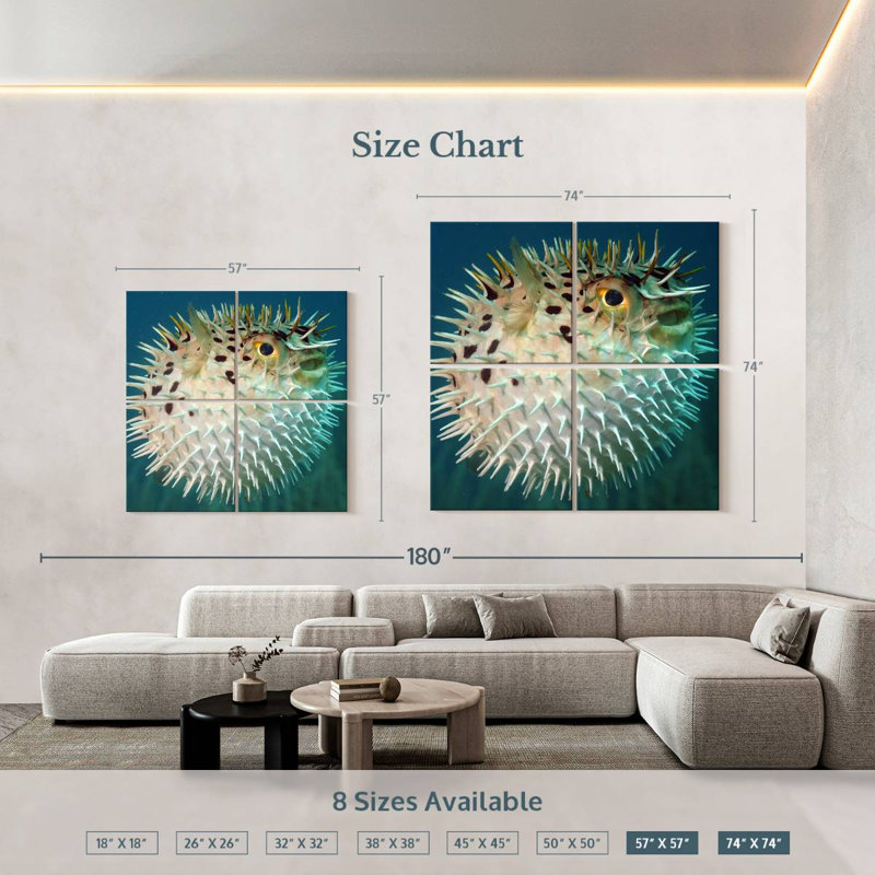 Brampt Puffer Fish, 57'' H x 57'' W