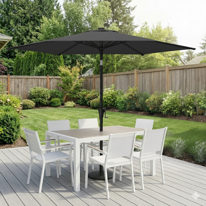 Market Parasol, 270cm W x 270cm D, Grey
