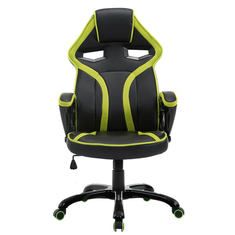 Symple Stuff Cotton Gaming Chair, Green