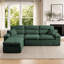 Canapé-lit de coin en similicuir avec méridienne à compression, canapé modulaire en forme de L avec éponge haute densité, canapé convertible sans assemblage requis pour le salon, appartement, chambre d'amis-134376270