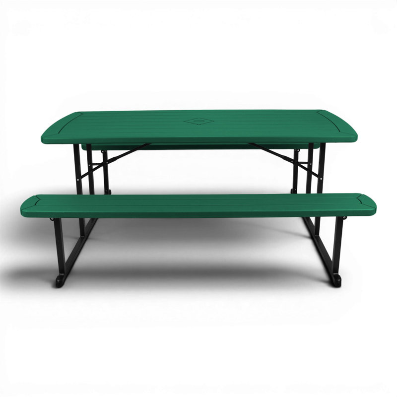 Table de pique-nique pliante robuste, Vert