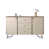 Noyer / beige abricot / argent