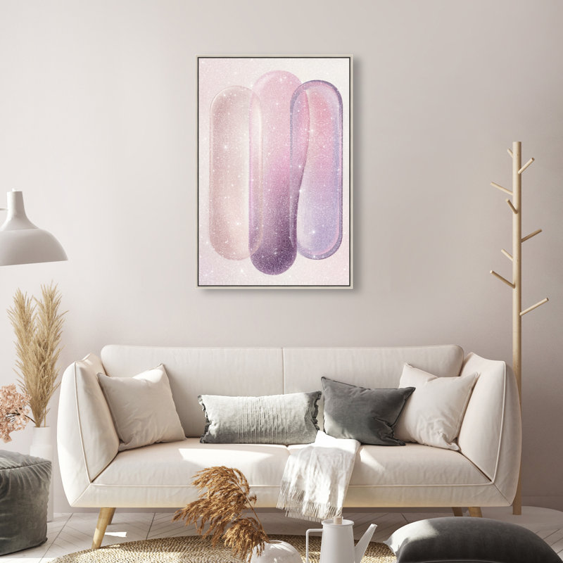 Berry Layers Print by Oliver Gal, 25"H x 17"W, Silver Floater Frame