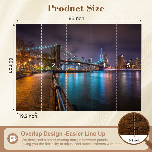 Red Barrel Studio Peel and Stick Wallpaper 96" W x 69" H Modern Self ...