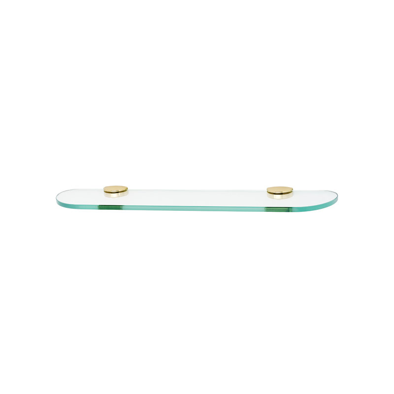 Euro 18" W Wall Shelf, Polished Brass, 1.2" H x 18" W x 5" D