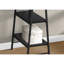 Bureau d'ordinateur, bureau personnel, ordinateur portable, tablettes de rangement, L 48 po, travail, stratifié noir, métal noir, contemporain, moderne