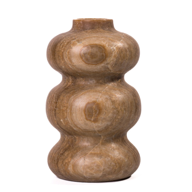Vase en marbre onyx foncé