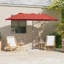 Garden Parasol Polyester and Aluminium Outdoor Shade UV Sun Protection-1543355939