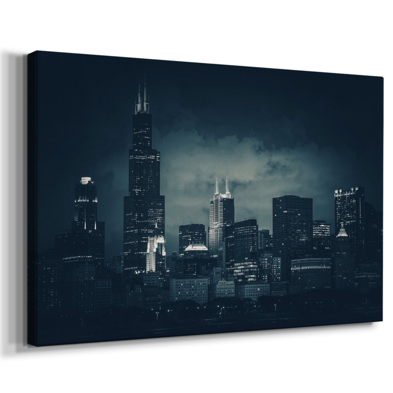 Gotham Chicago sur impression sur toile, H 40 po x l 60 po x P 1,5 po