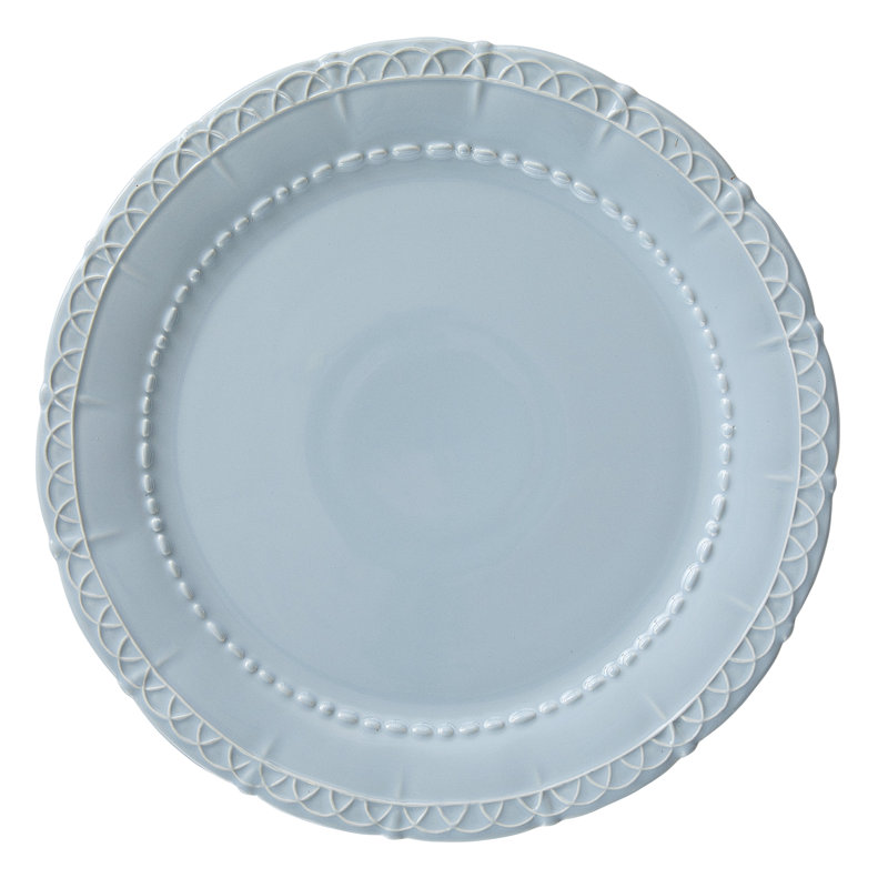 Historia Charger Plate - Barely Blue, Blue Cashmere