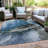 Machine Washable Indoor/Outdoor Xhevrie Blue Rug-648363121