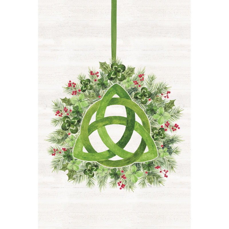 «Pinion Irish Christmas Portrait IV-Celtic Knot On Canvas» par Tara Reed, reproduction, H 36 po x l 24 po x P 1,25 po