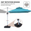 Parasol carré en porte-à-faux rotatif à 130 degrés avec base et couvercle Rosylin-1523102669