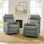 Fauteuil inclinable et pivotant en similicuir pivotant de 26,5 po Giselle-809742182