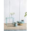 Table basse cylindrique 35 pi x 35 po x 16 po avec base en piédestal doré