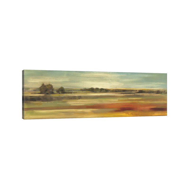 «Emerald Meadows» par Silvia Vassileva, reproduction d'art panoramique sur toile, Toile tendue, H 16 po x l 48 po x 1,5 po