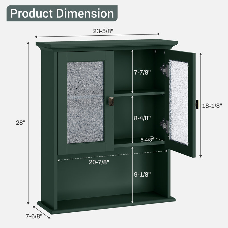 Over The Toilet Storage, Forest Green