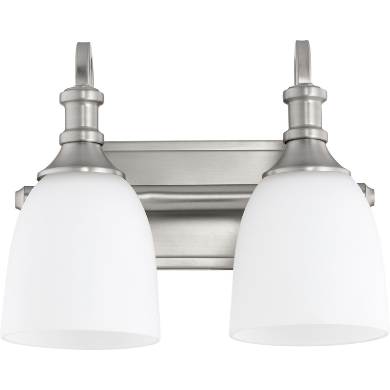 Éclairage pour salle de bain 2 lumières Falbo, Nickel satiné