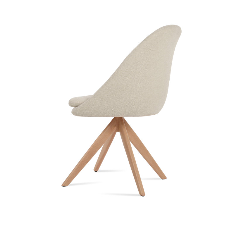 19'' H Upholstered Side Chair, Brown