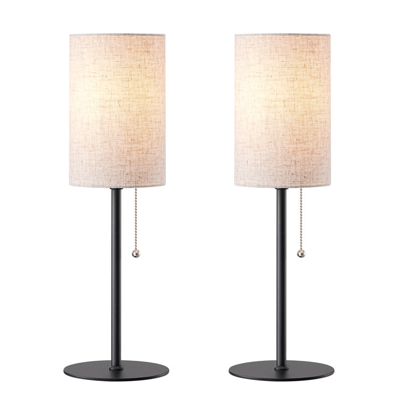 19" Classic black metal table lamp for living room,bedroom,bedside lamp