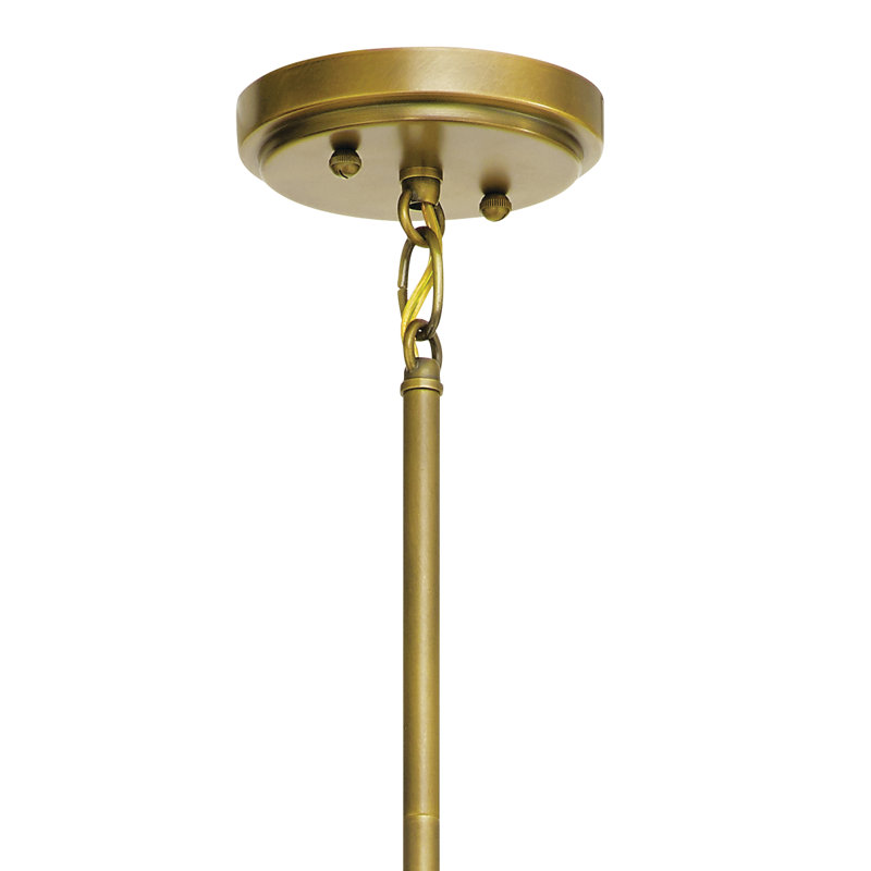 5 - Light Sputnik Sphere Chandelier, Natural Brass