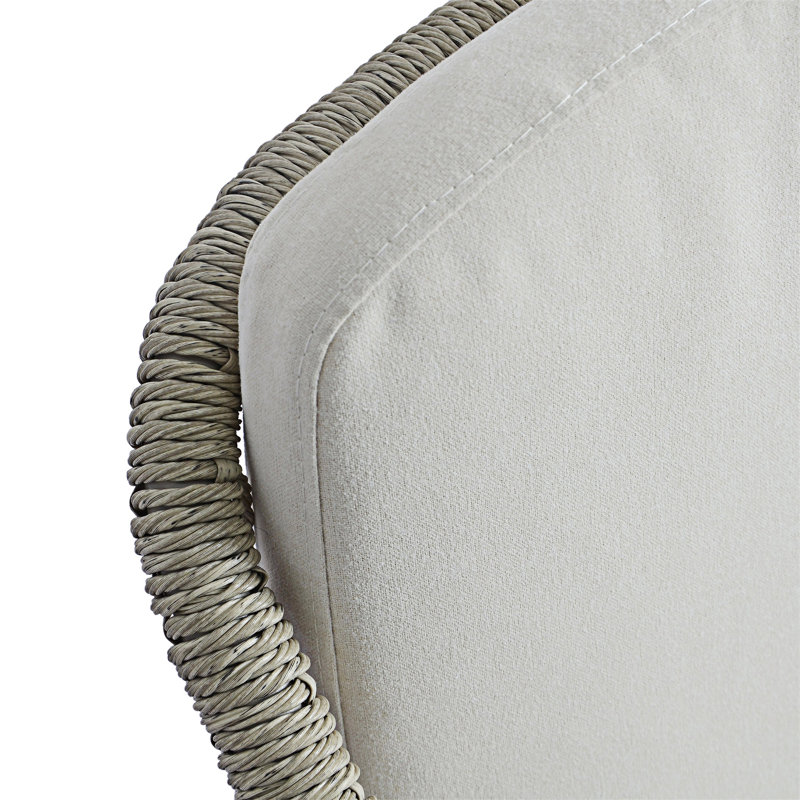 Ensemble de 2 chaises de salle à manger d'extérieur, Gris