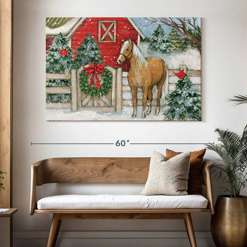 Chevaux d'hiver I, H 34 po x l 51 po