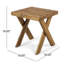 Chaise longue d'extérieur en bois d'acacia avec dossier réglable et table d'appoint