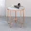 Table ronde en verre givré