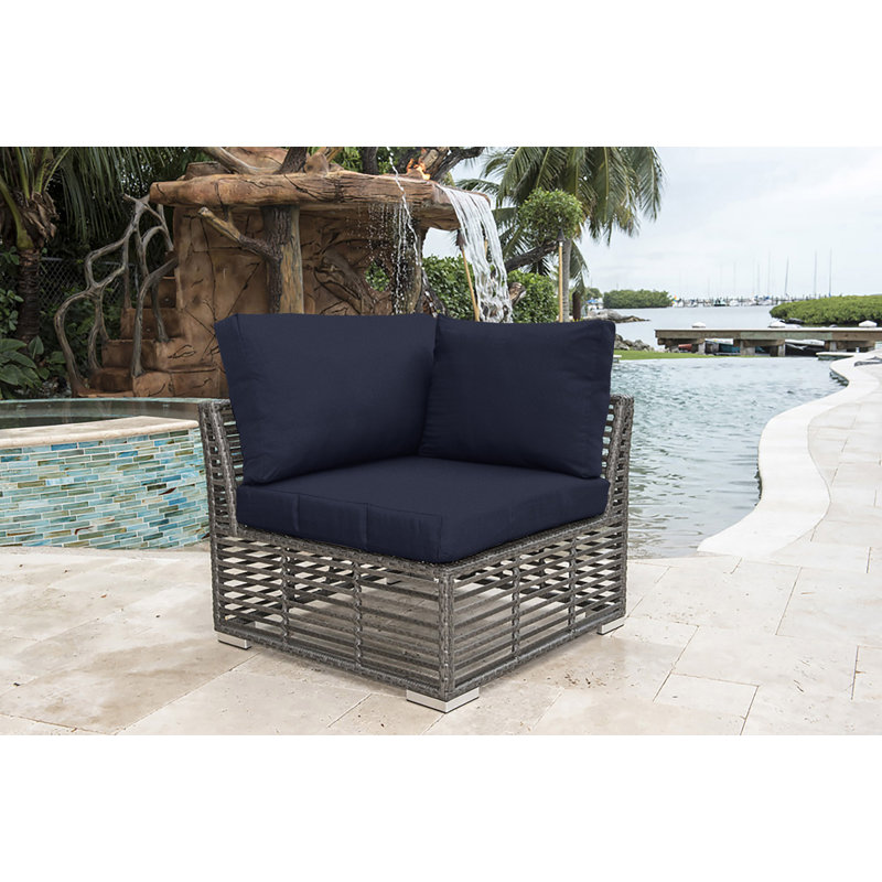 Outdoor Lounge Chair, Canvas Navy Sunbrella® Canvas