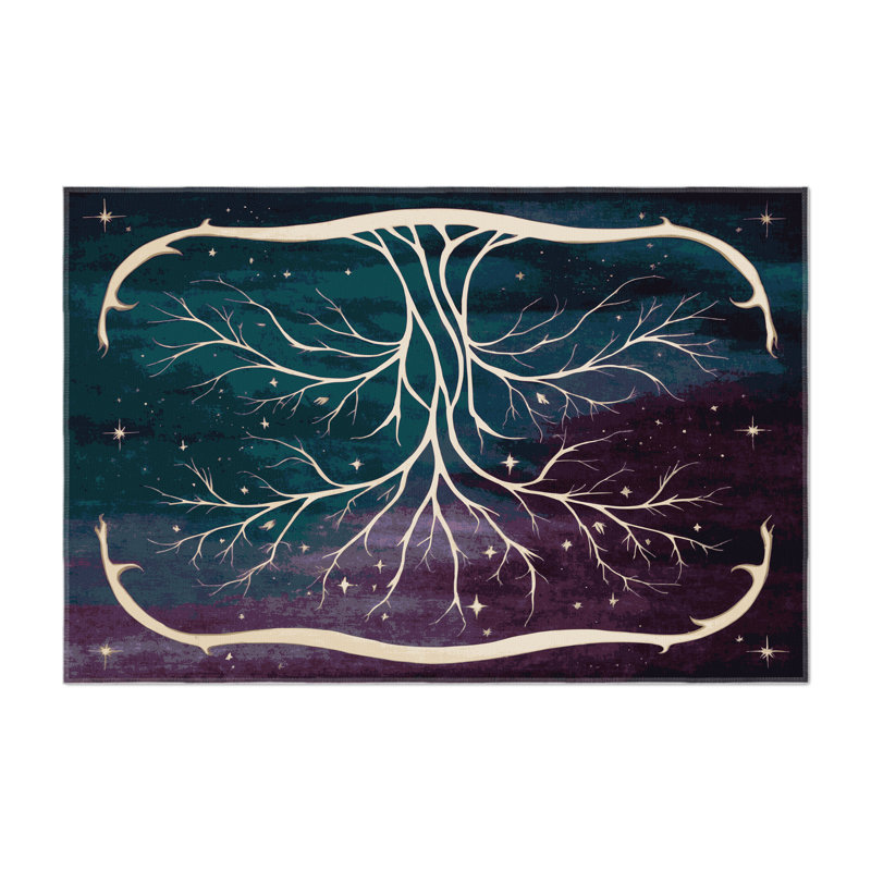 Celestial Bloom Indoor And Outdoor Area Rug, Rectangle 2' x 3'