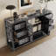 Buffet d'appoint 60 po avec 6 tiroirs et 2 portes de style rétro peint à la main