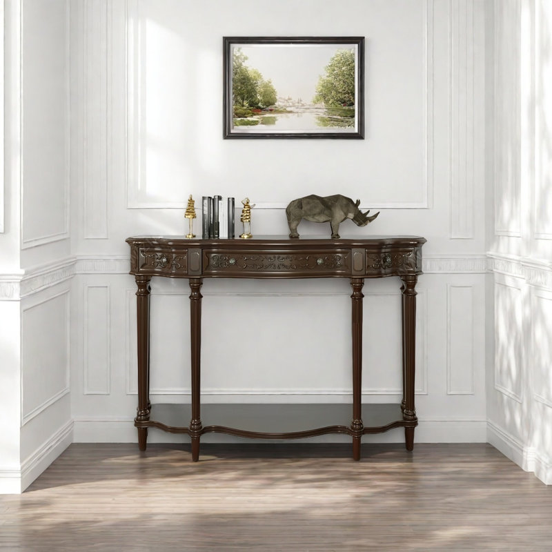Console rétro sculptée, H 34,65 po x l 47,24 po x P 15,35 po
