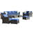 12-Piece Outdoor Rattan Wicker Modular Patio Conversation Set with Cushions-138858517