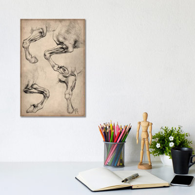 Leonardo's Horse by Leonardo Da Vinci - Wrapped Canvas Painting