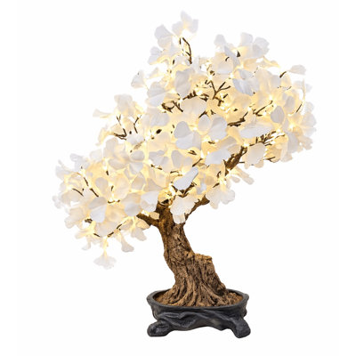 4 ft Plug-In Illuminated Aurora Jasmine Tree, Warm White LED — Indoor & Outdoor Décor