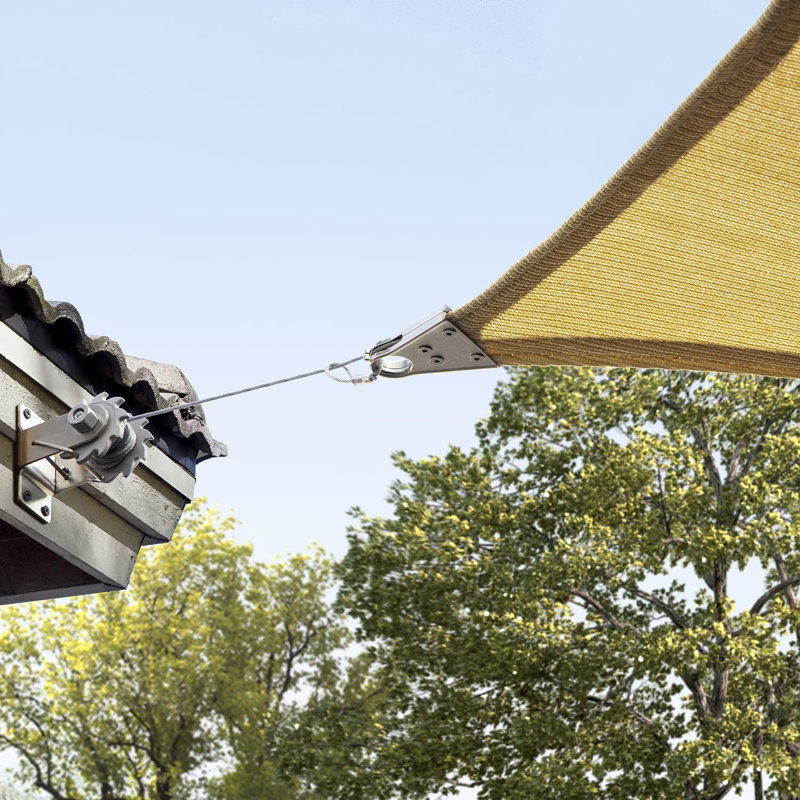 Amgo personnalisable Triangle Super Ring Sun Shade Sail 260 g / m² robuste
