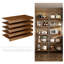 Housses de tablettes en fil métallique de 24 pouces et 5 pièces de couleur noyer pour garde-robe de garde-manger amovibles avec tablettes en bois texturées et 10 supports à angle droit en acrylique