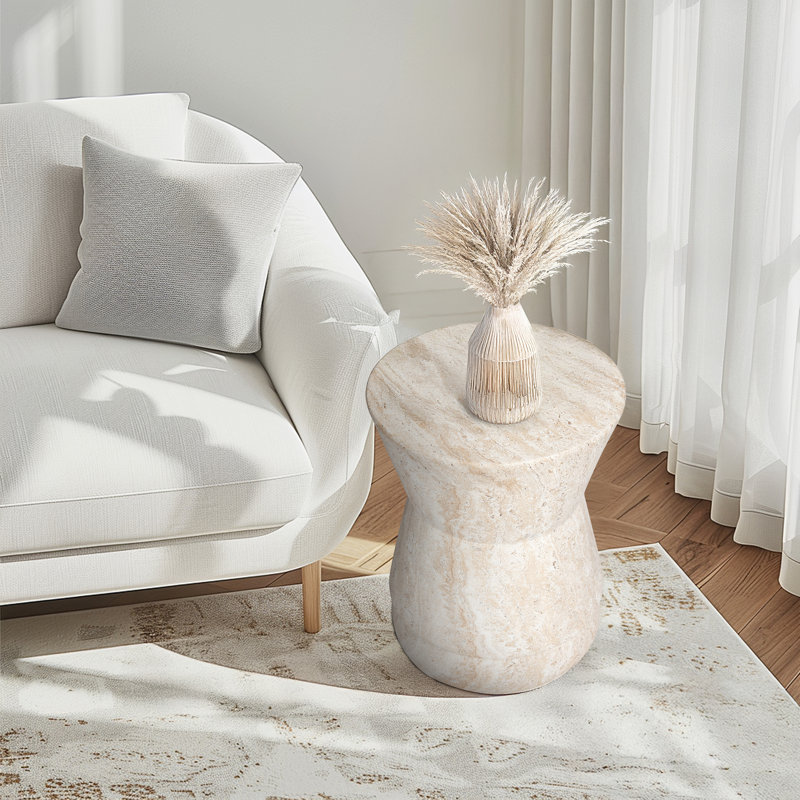 Table d'appoint Hourg Travertine